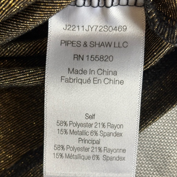 Veronica Beard Metallic Gold Priyanka Ruched Blouse - Picture 4 of 5